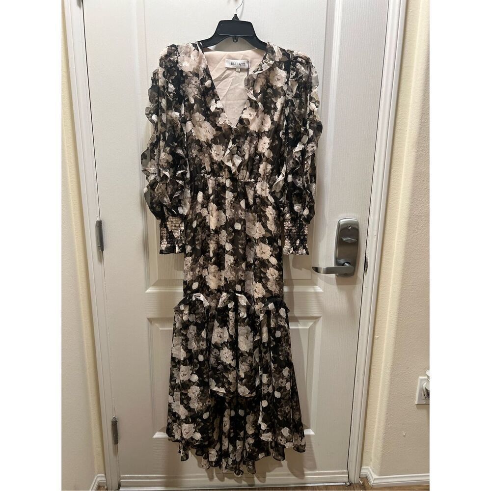 Elliatt SOUNDCLASH DRESS abstract print Wedding/Vacation S NWT$350 - Picture 3 of 6